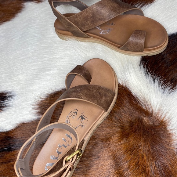 Tan (Brown) Steffy Strappy Sandals by Very G Shoes - Picture 6 of 7